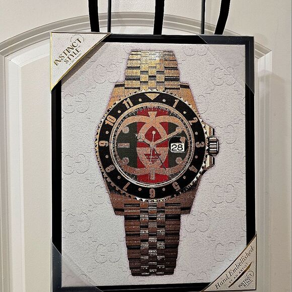 Instinct Style Gucci Time Piece Framed Canvas Wall Decor - Picture 3 of 5